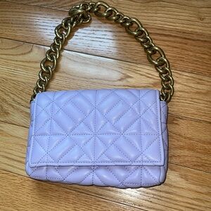 Zara Lavender Quilted Chain Bag EUC